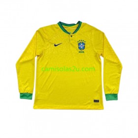 Camisolas de futebol Brasil Equipamento Principal World Cup 2022 Manga Comprida